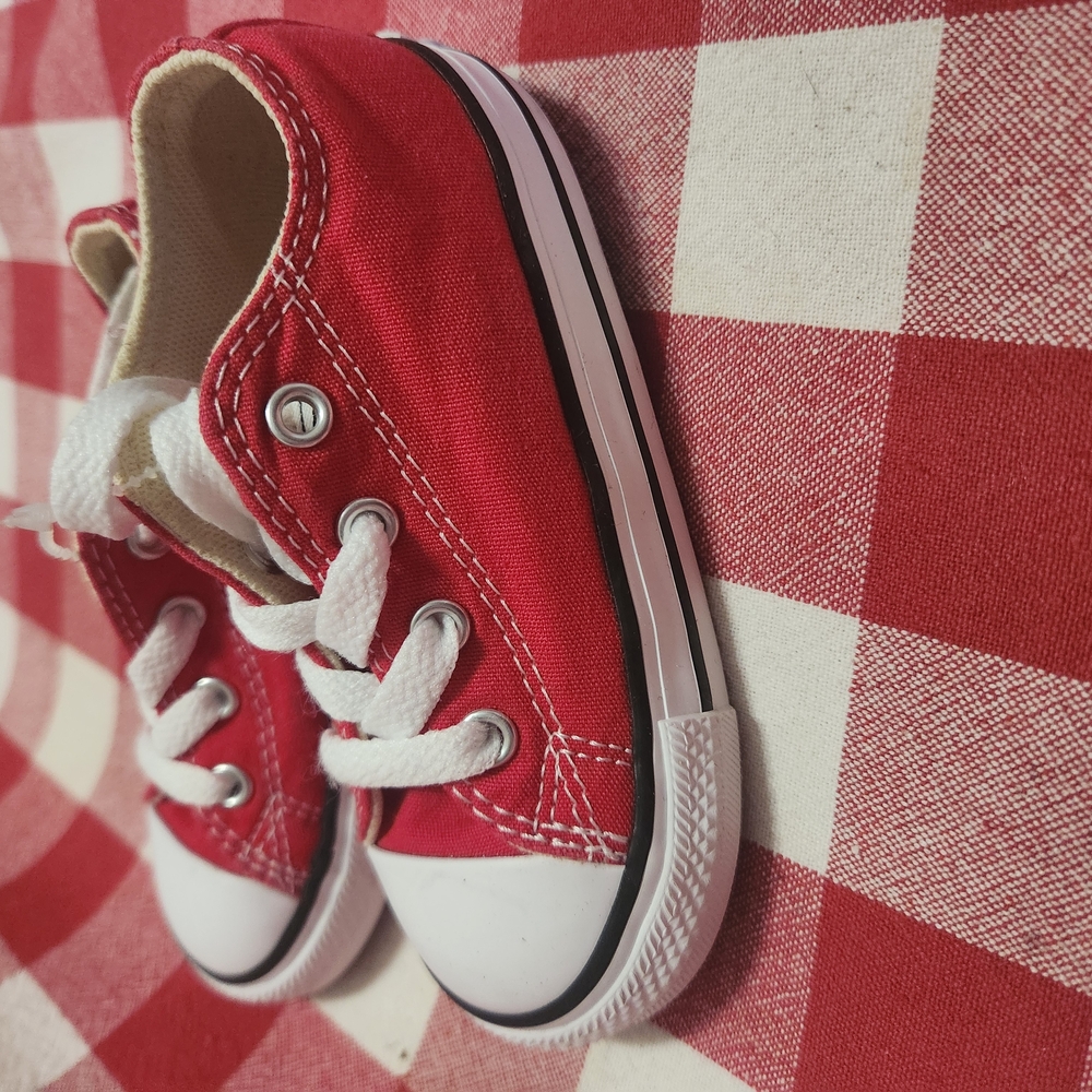 Red Canvas Kids Sneakers